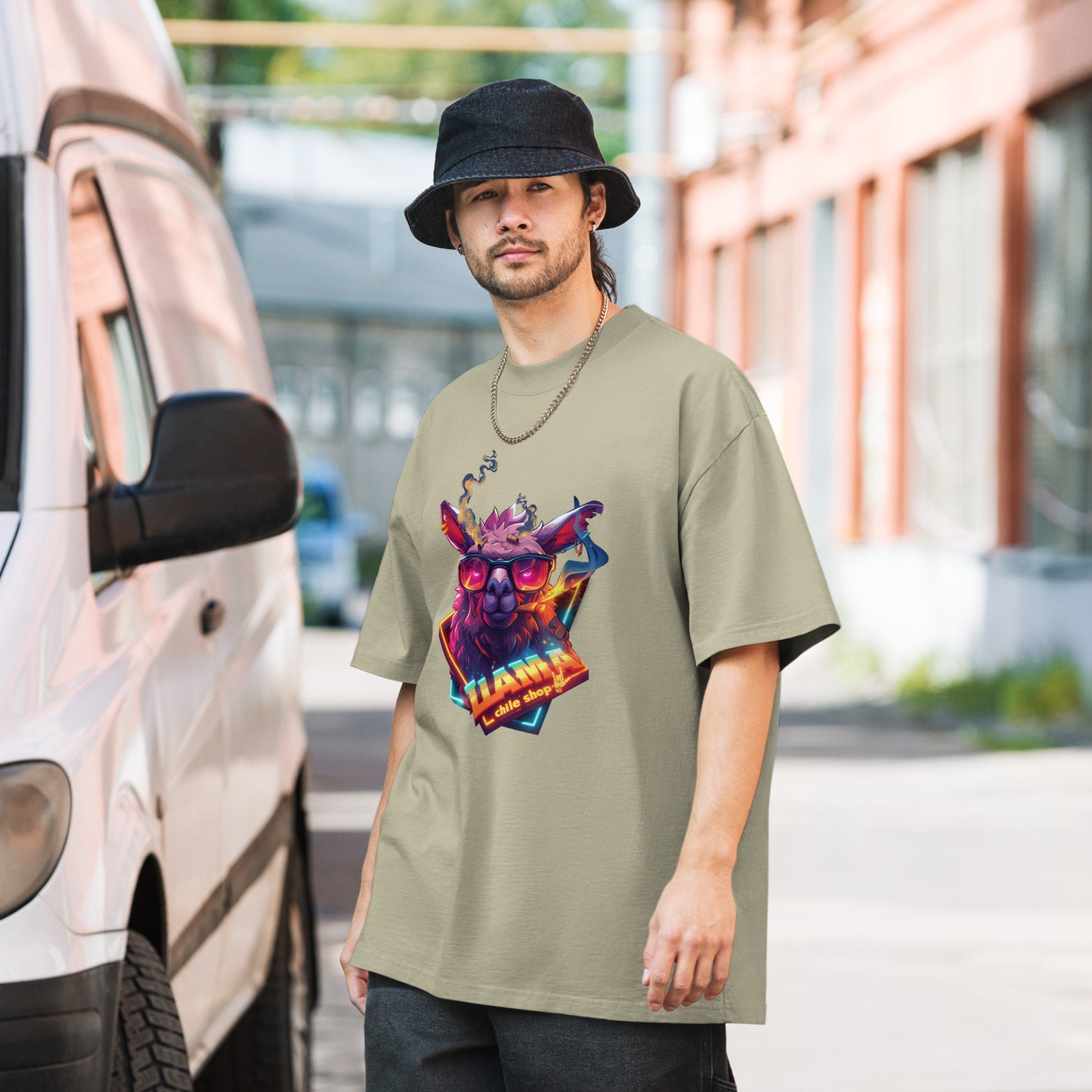 Llama Chile Shop Oversized Faded Tee